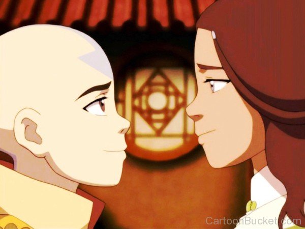 Aang And Katara Looking At Eachother-ynb603