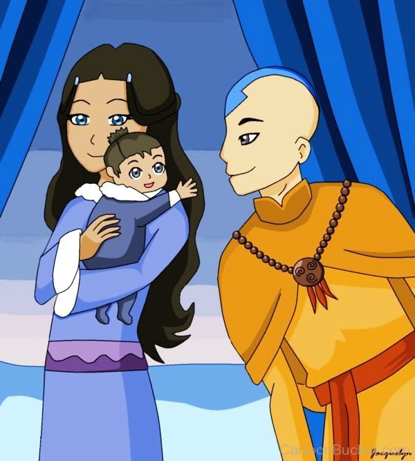 Aang And Katara With Tenzin-ynb604