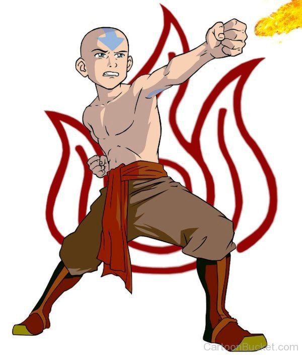 Aang Doing His Punching Move-ynb617