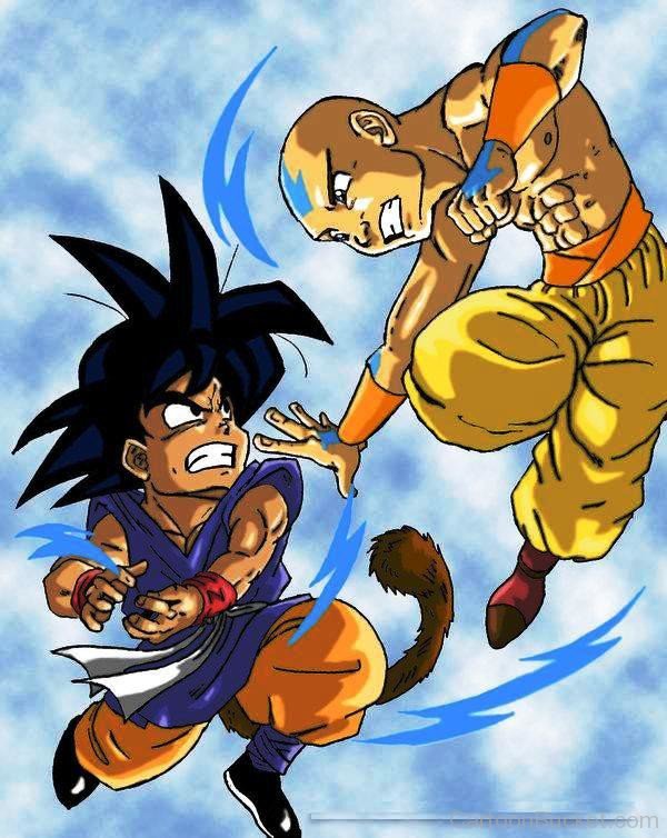 Aang Fighting With Goku-ynb622