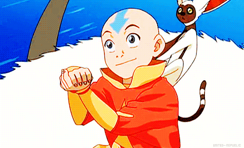 Animated Image Of Aang And Momo-ynb649
