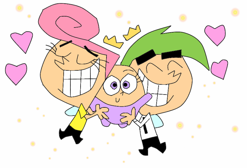 Cosmo And Wanda Carrying Poof.