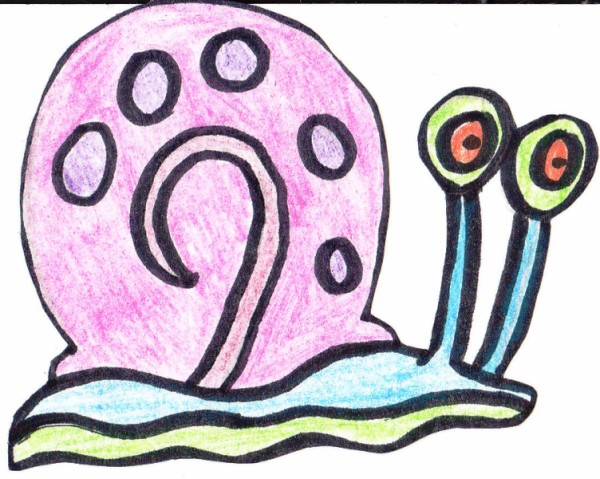 Drawing Of Gary The Snail-pu701