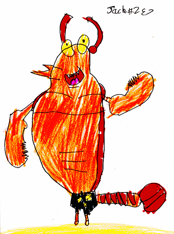 Drawing Of Larry The Lobster-rew201