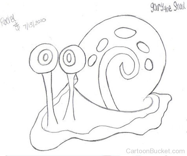 Gary The Snail Sketch-pu718