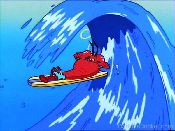 Larry The Lobster Doing Surfing-rew216