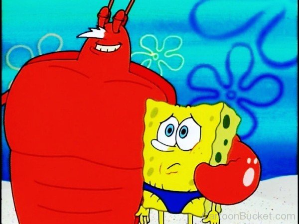 Larry With Spongebob-rew223