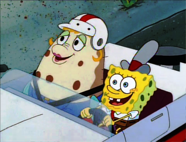 Mrs.Puff Riding With Spongebob-rw223