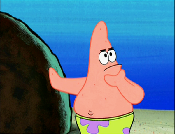 Patrick Star Looking Serious-eq236