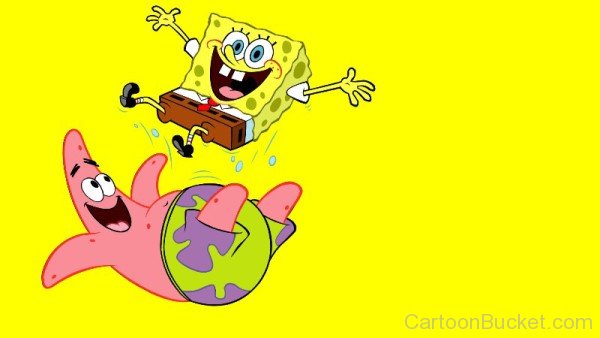 Patrick Star Playing With Spongebob-eq242