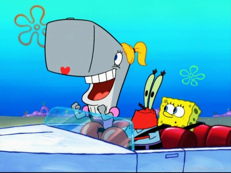 Pearl Krabs With Eugene And Spongebob.