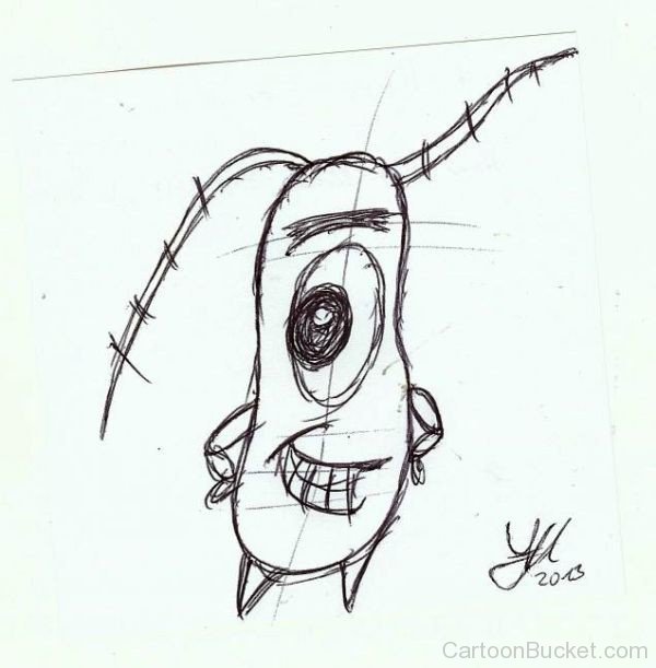 Sketch Of Sheldon J.Plankton-yb524