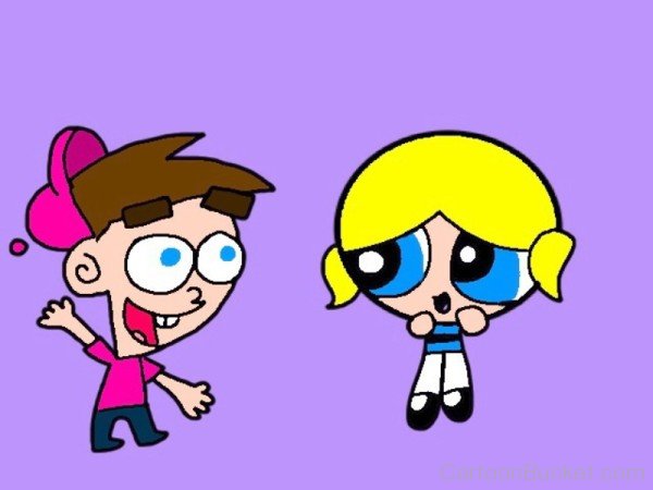 Timmy Turner And Bubbles-tr420