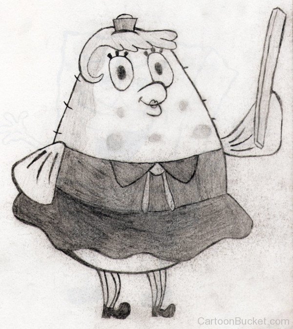 Black And White Sketch Of Mrs. Puff-gh78304