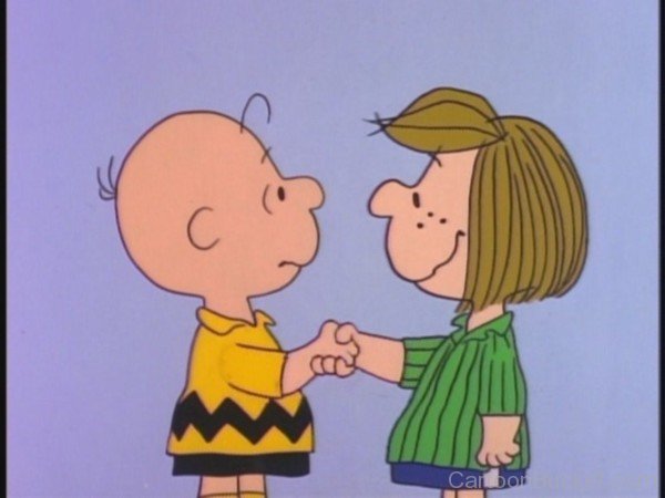 Charlie Brown Shakehand With A Girl-vf56705