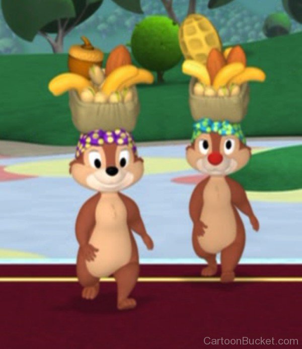 Chip And Dale Wearing Fruit Cap-lk45615