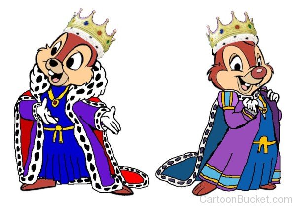 Chip And Dale Wearing King Dress-lk45616