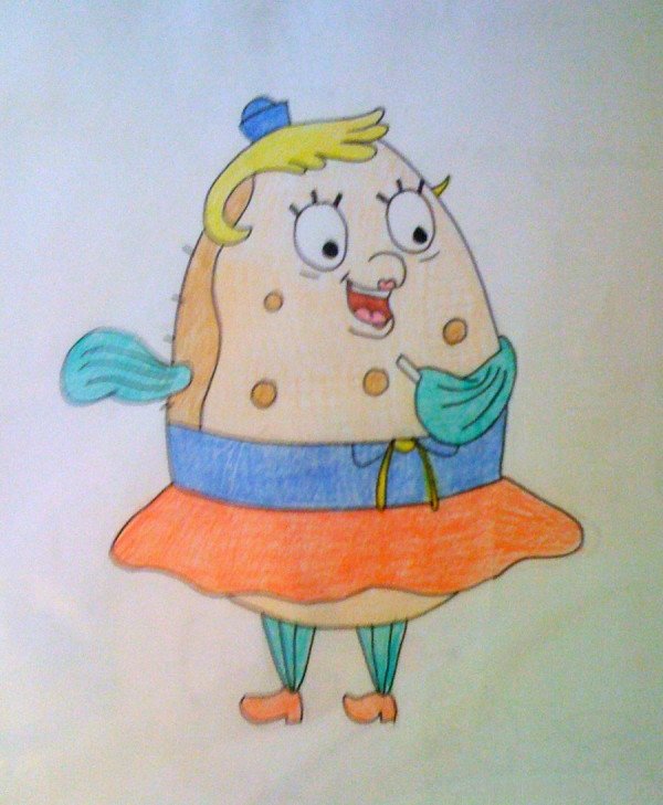 Colour Sketch Of Mrs. Puff-gh78305