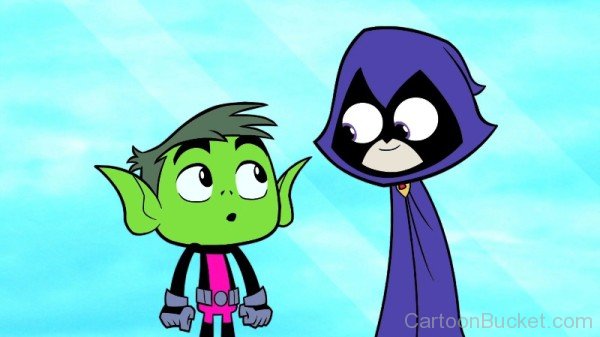 Beast Boy And Raven Looking Eachother-tgg405