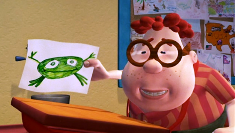 Carl Wheezer Showing Frog’s Picture.