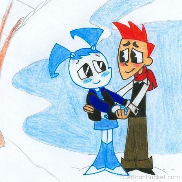 Drawing Of Brad And Jenny.