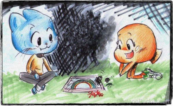 Frame Picture Of Darwin And Gumball-edj741