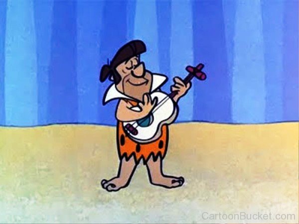 Fred Flintstone Playing Guitar-tgd227