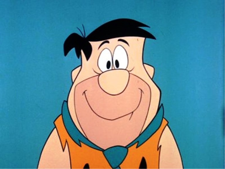 Fred Flintstone Smiling.