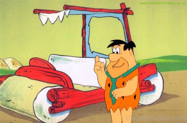 Fred Flintstone With His Vehical-tgd238