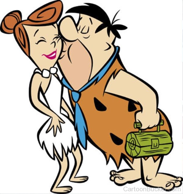 Fred Kissing Wilma.