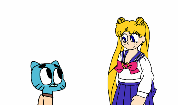 Gumball And Usagi Looking Eachother-rqh613