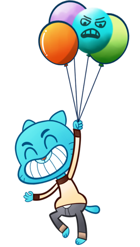 Gumball Watterson Holding Ballons-rqh624