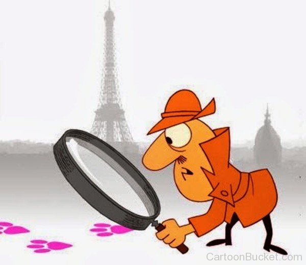 Inspector Clouseau Looking At Footprints-tmf9307