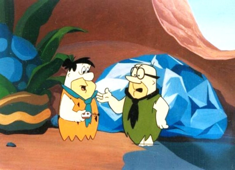 Mr.Slate Talking With Fred Flintstone.