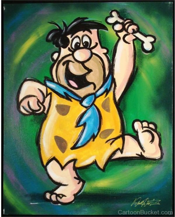 Painting Of Fred Flintstone-tgd259