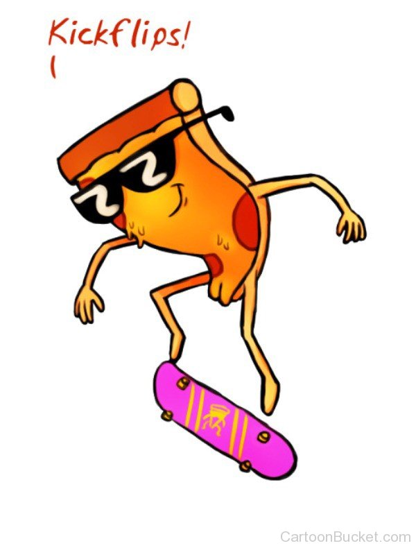 Pizza Steve On Skateboard-ldg428