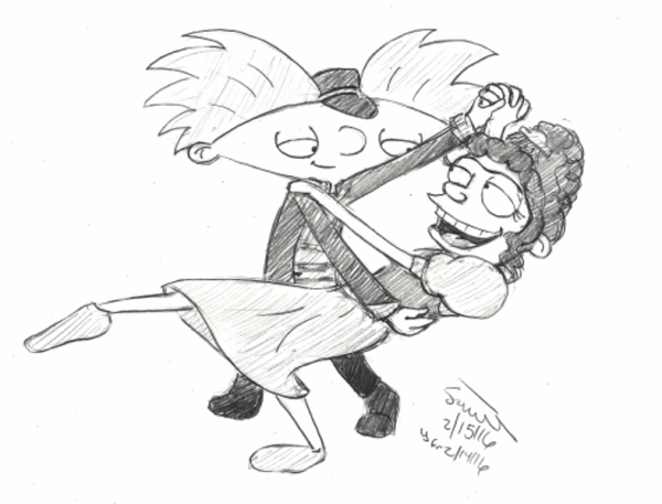 Sketch Of Arnold And Helga-be249