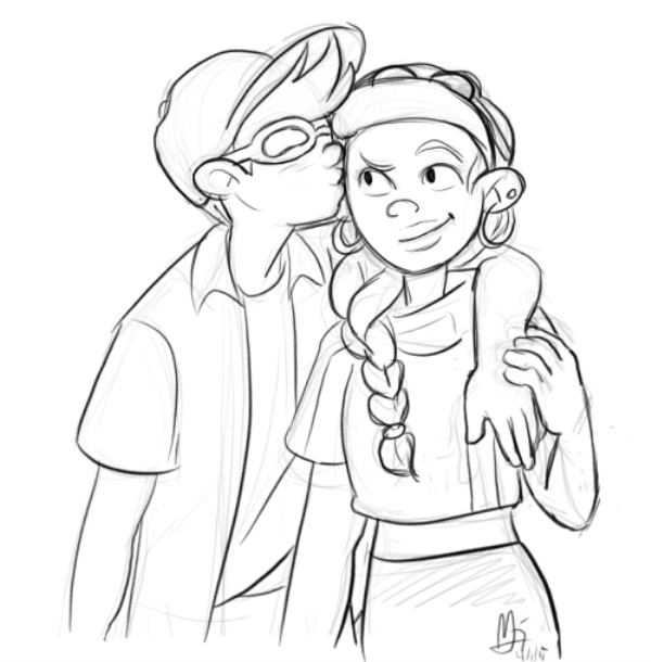 Sketch Of Hoagie And Abigail-yga4739