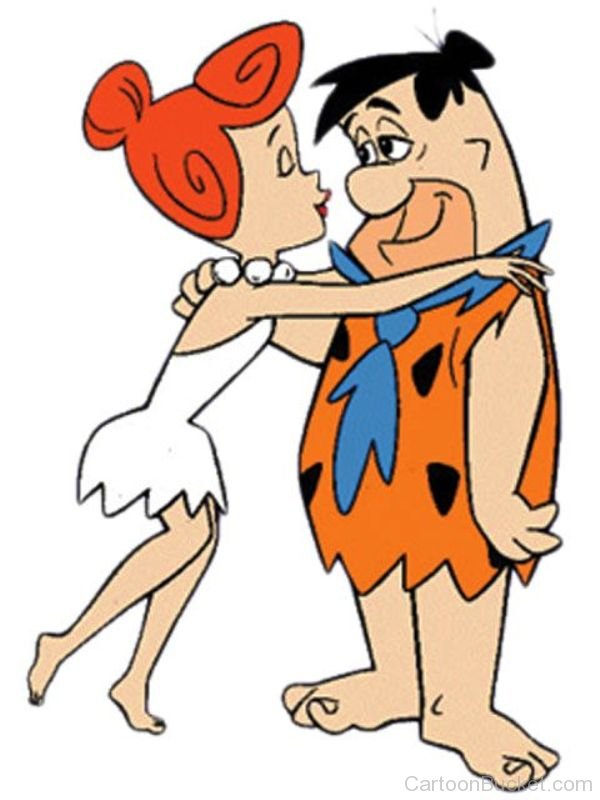Wilma Kissing Fred Flintstone-tgd264