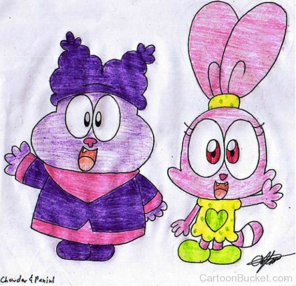 Chowder And Panini Drawing