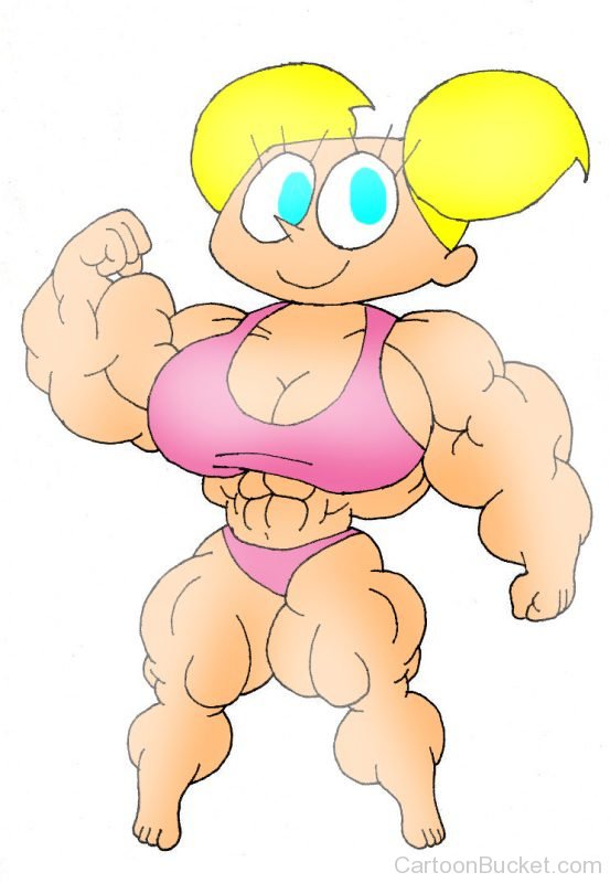 Dee Dee Showing Muscles