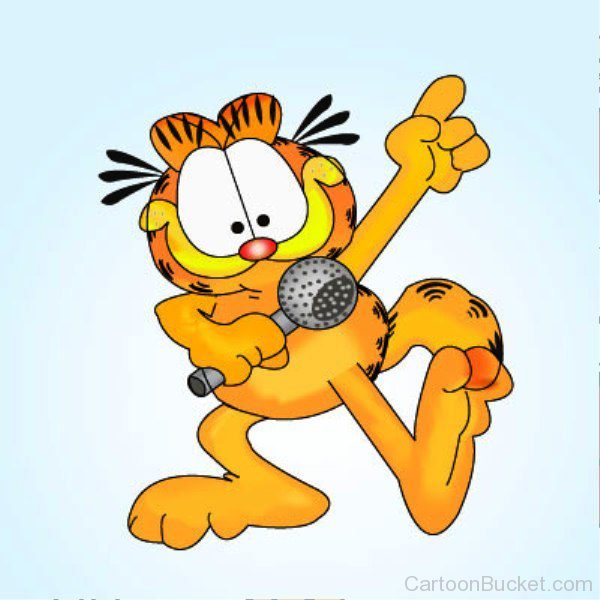 Garfield Holding Shower