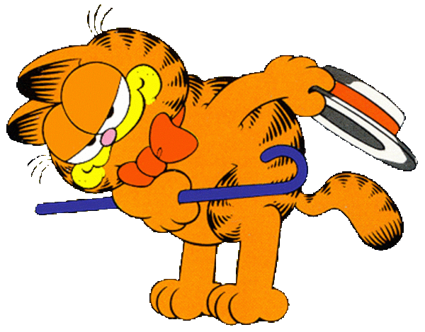 Garfield Holding Stick