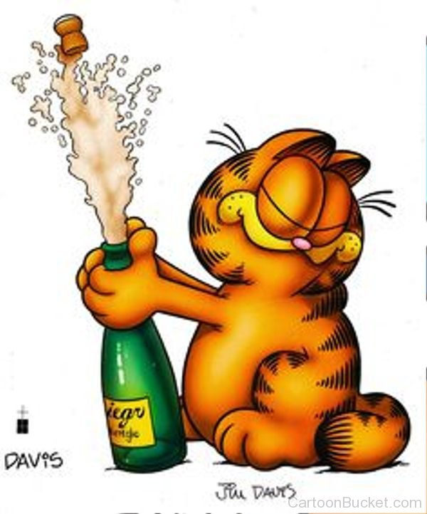 Garfield Open Bottle