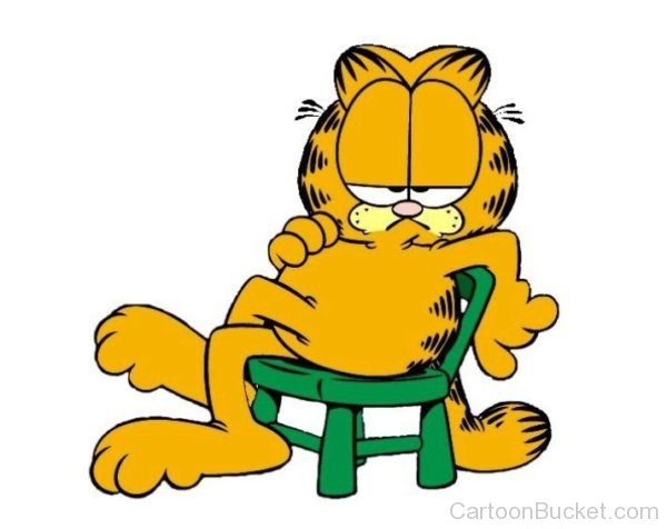 Garfield Sitting On Chair