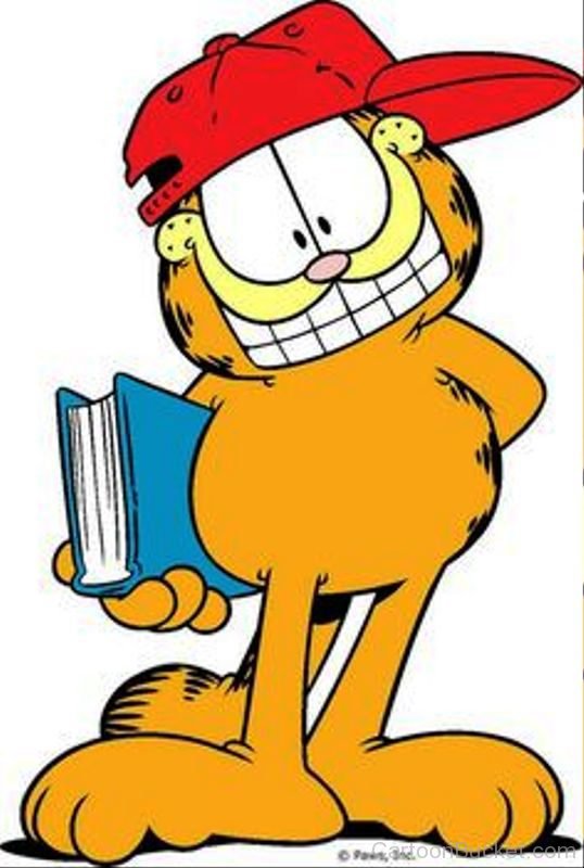 Garfield Wearing A Red Cap