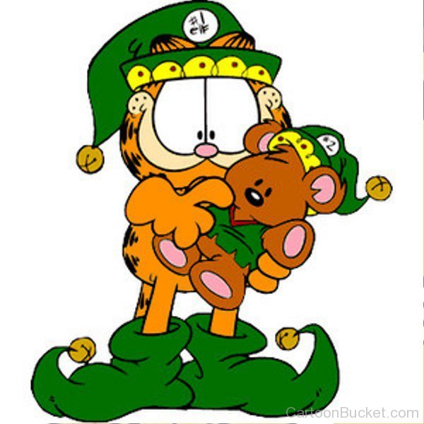 Garfield Wearing Green Hat