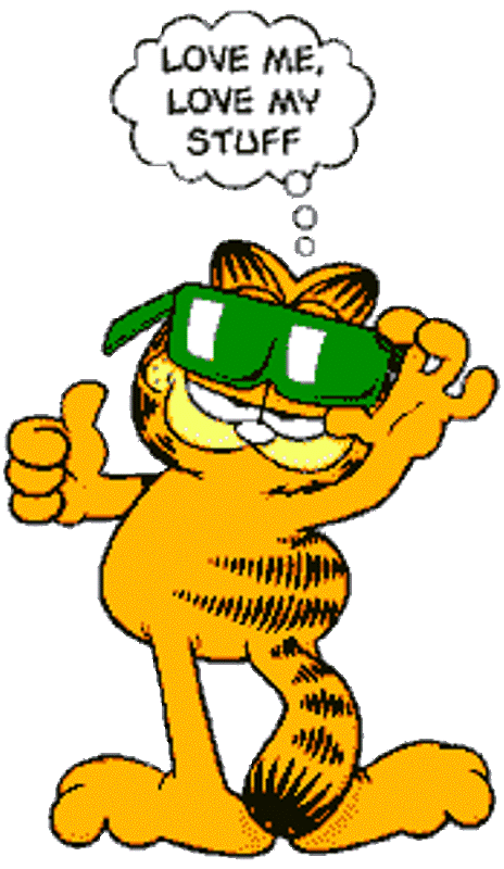 Garfield Wearing Green Sunglasses