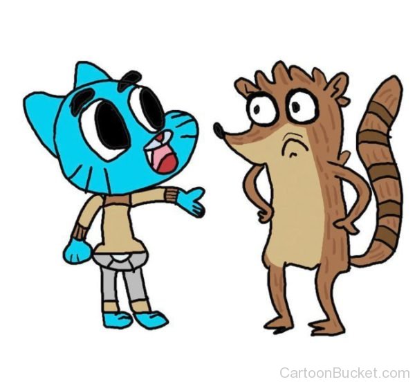 Gumball Talking With Rigby