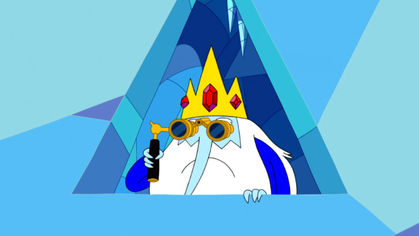 Ice King Holding Binoculars
